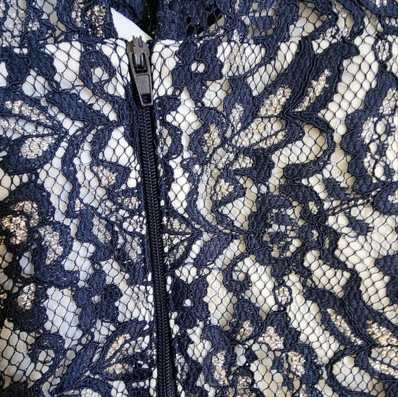 2 Piece Elegant Blue Lace Special Occasion Outfit - Picture 12 of 17